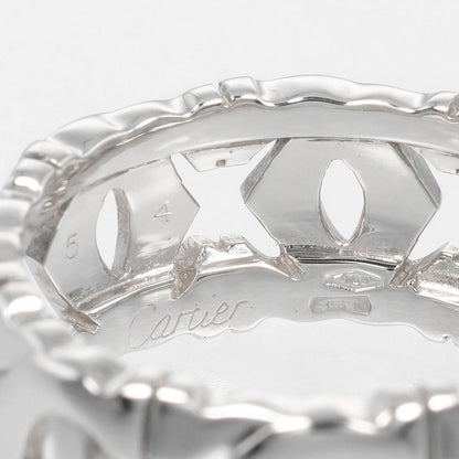Cartier Ring K18 White Gold Silver Entrelaces 54