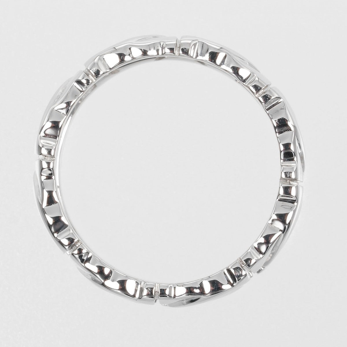 Cartier Ring K18 White Gold Silver Entrelaces 54