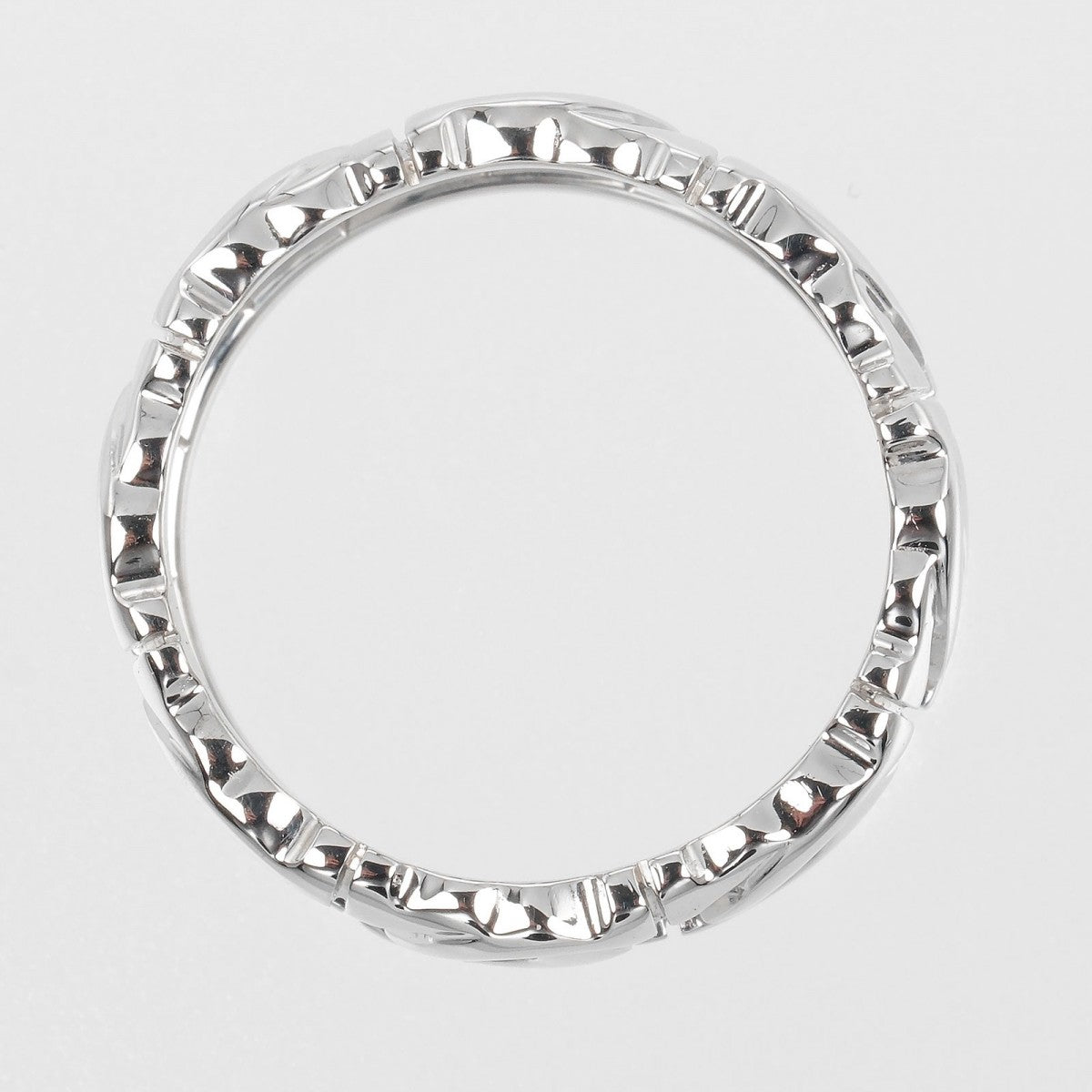 Cartier Ring K18 White Gold Silver Entrelaces 54