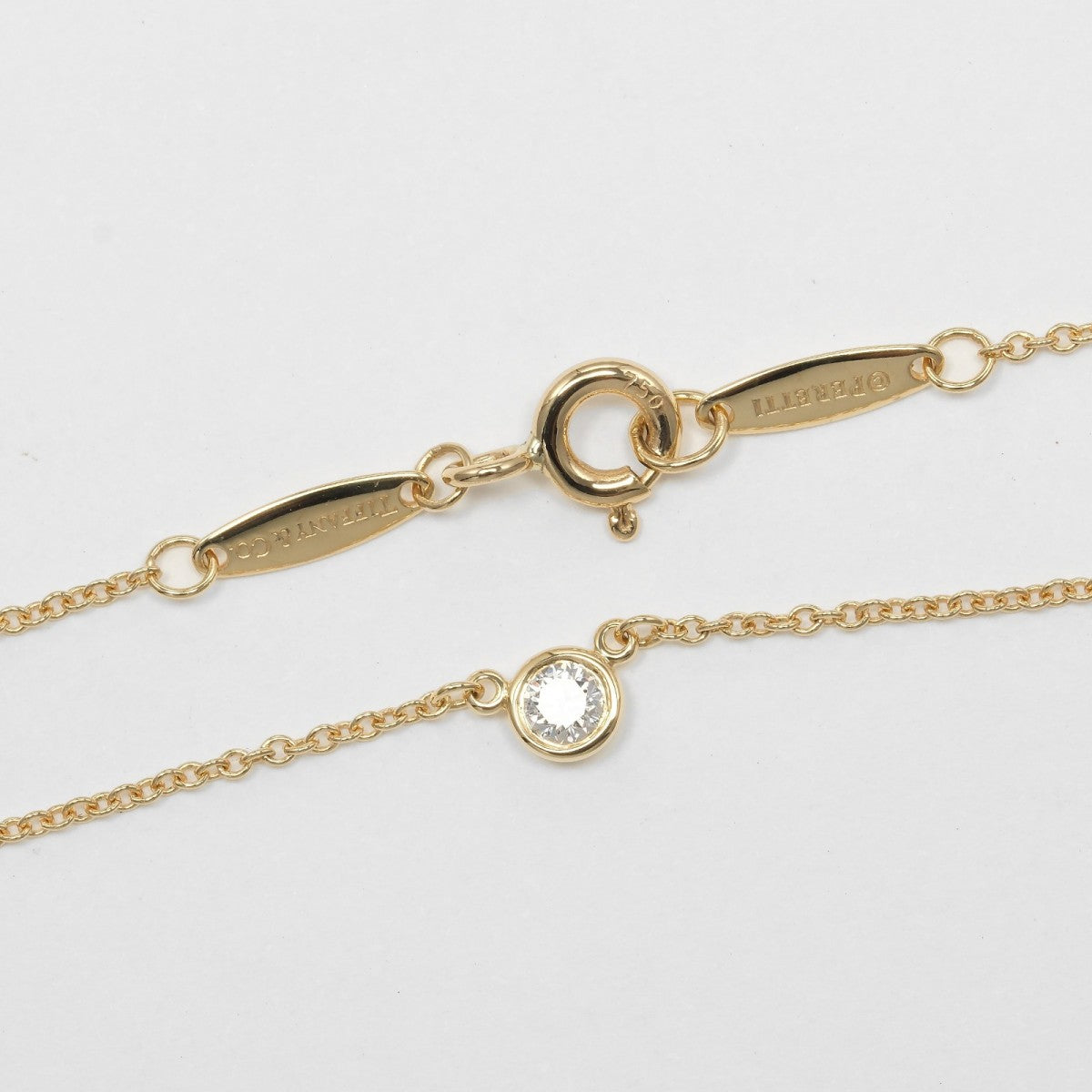 Tiffany&Co. Necklace K18 Yellow Gold, Diamond Gold By The Yard