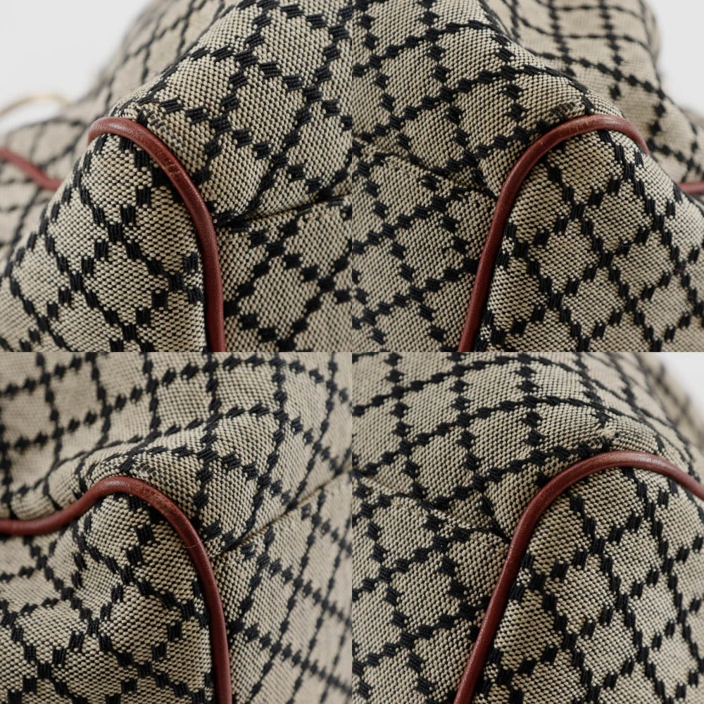 Gucci Tote Bag 211944 Canvas Beige / Red Diamante Sukey Women