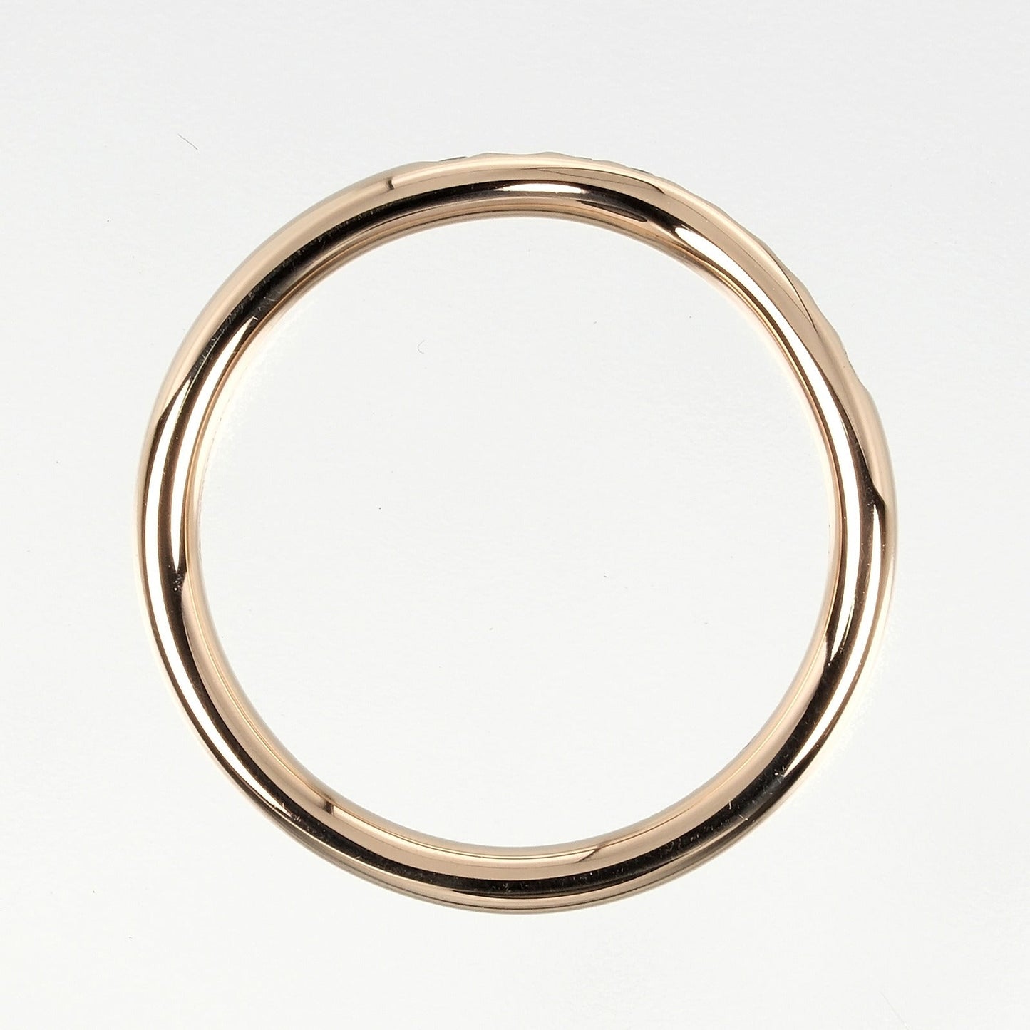 Tiffany&Co. Ring K18 Pink Gold, 9P Diamonds Gold Curved Band Women