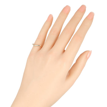 Tiffany&Co. Ring K18 Pink Gold, 9P Diamonds Gold Curved Band Women