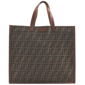 Fendi Handbag 8Bh235-Gkf Nylon Canvas Brown Tote Bag Zucca Unisex(Unisex)