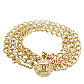Chanel Belt Plated Gold Gold Coco Mark Chain Belt Women