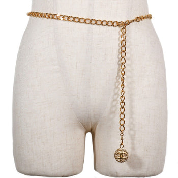 Chanel Belt Plated Gold Gold Coco Mark Chain Belt Women