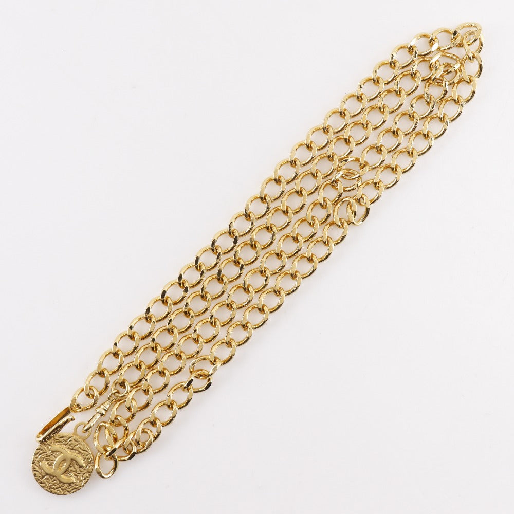 Chanel Belt Plated Gold Gold Coco Mark Chain Belt Women