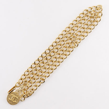 Chanel Belt Plated Gold Gold Coco Mark Chain Belt Women