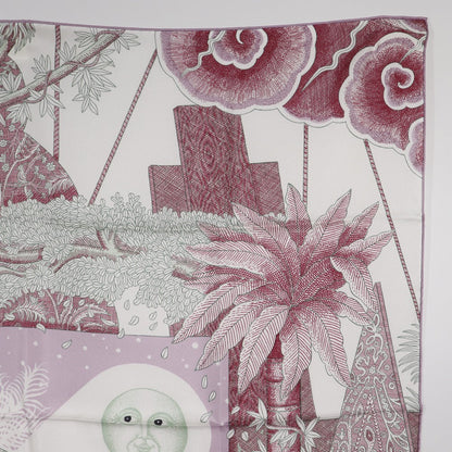 Hermes Scarf H003228S Silk Pink Act 3, Scene 1, In A Forest Glade Acte Iii Scene I La Clairiere