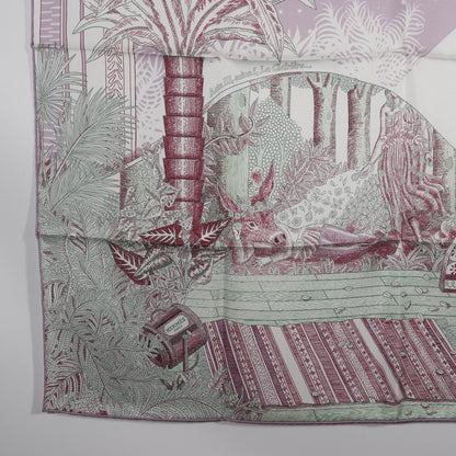 Hermes Scarf H003228S Silk Pink Act 3, Scene 1, In A Forest Glade Acte Iii Scene I La Clairiere