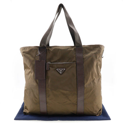 Prada Boston Duffel Bag Nylon Khaki Women(Unisex)