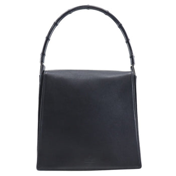 Gucci Shoulder Bag 001 3243 200047 Calfskin Black Bamboo Women