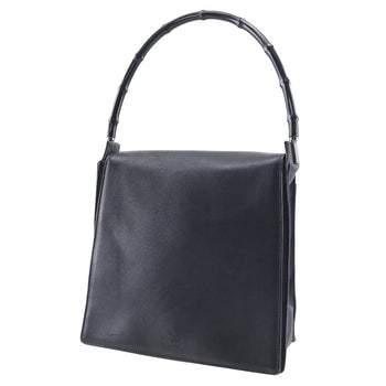 Gucci Shoulder Bag 001 3243 200047 Calfskin Black Bamboo Women