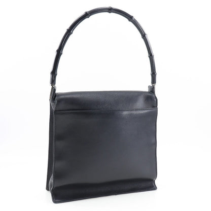 Gucci Shoulder Bag 001 3243 200047 Calfskin Black Bamboo Women