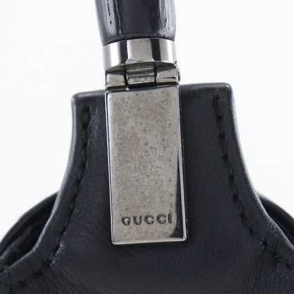 Gucci Shoulder Bag 001 3243 200047 Calfskin Black Bamboo Women