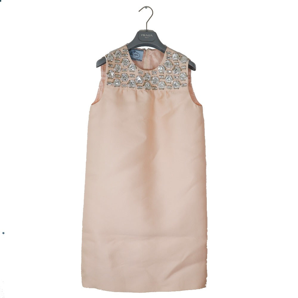 Prada One Piece Polyester Pink Beige Women 36