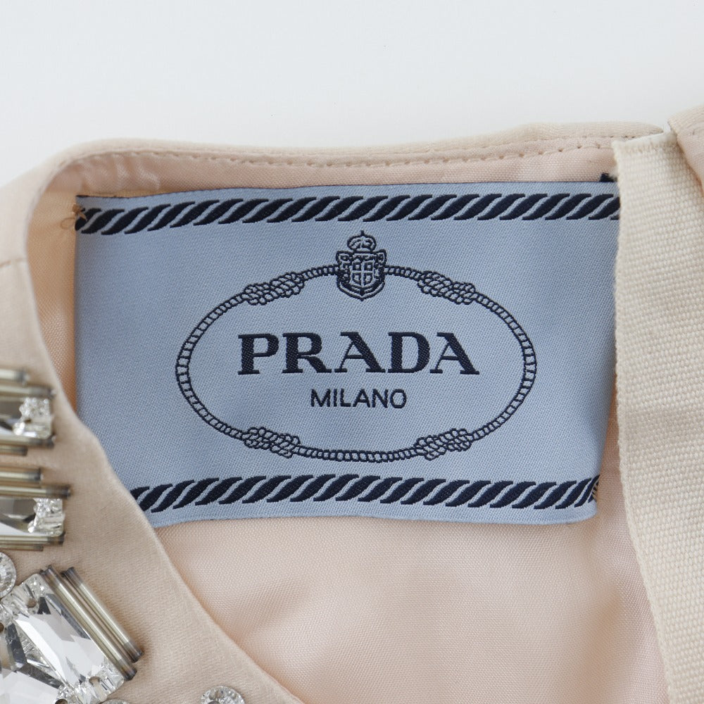Prada One Piece Polyester Pink Beige Women 36