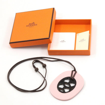 Hermes Necklace Buffalo Horn Pink/Brown Lift Gm Women