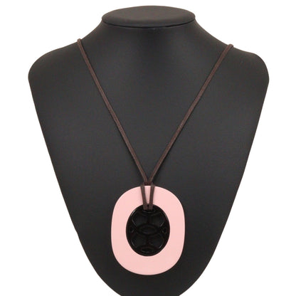 Hermes Necklace Buffalo Horn Pink/Brown Lift Gm Women