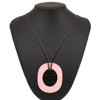 Hermes Necklace Buffalo Horn Pink/Brown Lift Gm Women