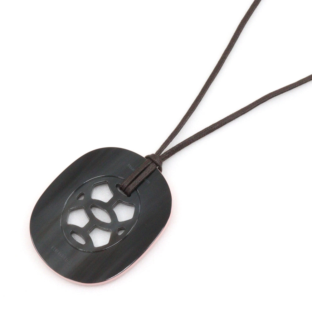 Hermes Necklace Buffalo Horn Pink/Brown Lift Gm Women