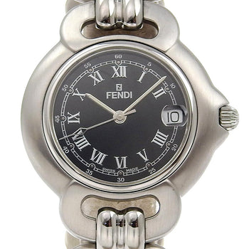 Fendi Watches Quartz 1600G Stainless Steel Black Black Dial Women