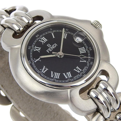 Fendi Watches Quartz 1600G Stainless Steel Black Black Dial Women