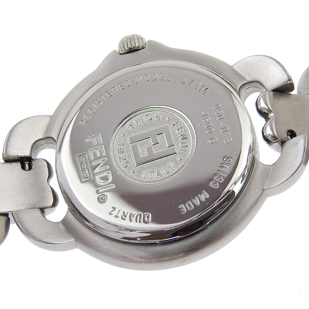Fendi Watches Quartz 1600G Stainless Steel Black Black Dial Women