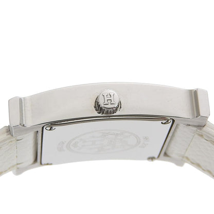 Hermes Watches Quartz Hh1.210 Stainless Steel , Leather White H Watch White Dial Women