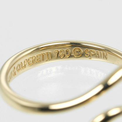 Tiffany&Co. Ring K18 Yellow Gold Gold Open Wave Women