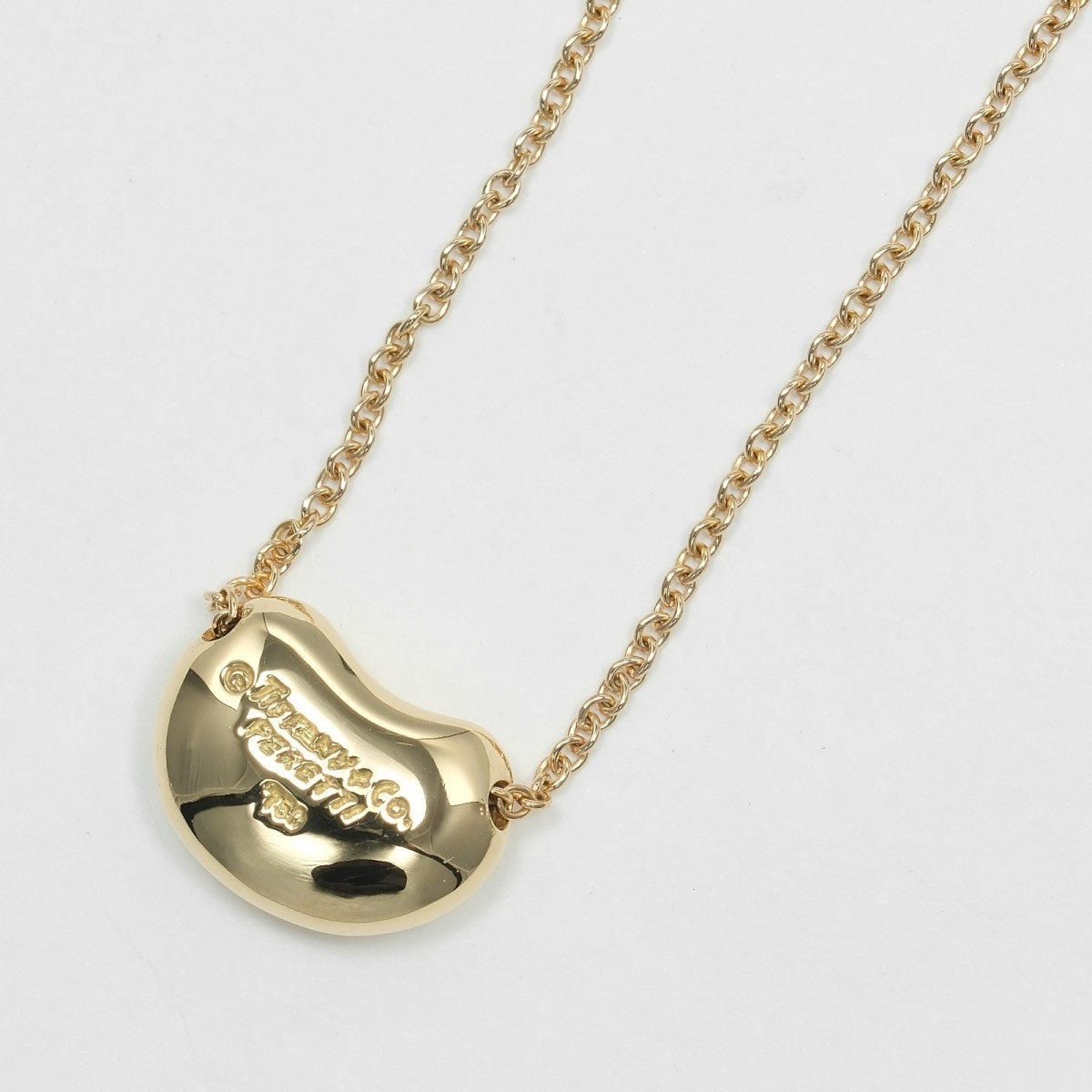 Tiffany&Co. Necklace K18 Yellow Gold Gold Bean Women