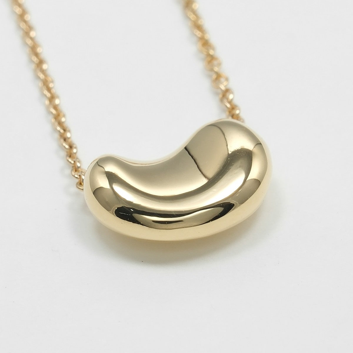 Tiffany&Co. Necklace K18 Yellow Gold Gold Bean Women