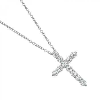 Tiffany&Co. Necklace Pt950Platinum, Diamond Gold Small Cross Women