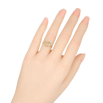 Tiffany&Co. Ring K18 Yellow Gold, 3P Diamond Gold Open Heart Women