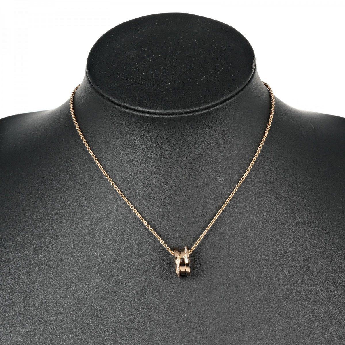Bvlgari Necklace 18K Pink Gold, Demi Pave Diamonds Gold B.Zero1