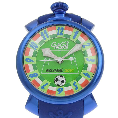 Gaga Milano Watches Mechanical Automatic 5070 Rubber, Aluminum Blue Limited To 300 Back Scales