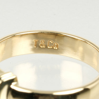Tiffany&Co. Ring K18 Yellow Gold, Sapphire Gold Cushion