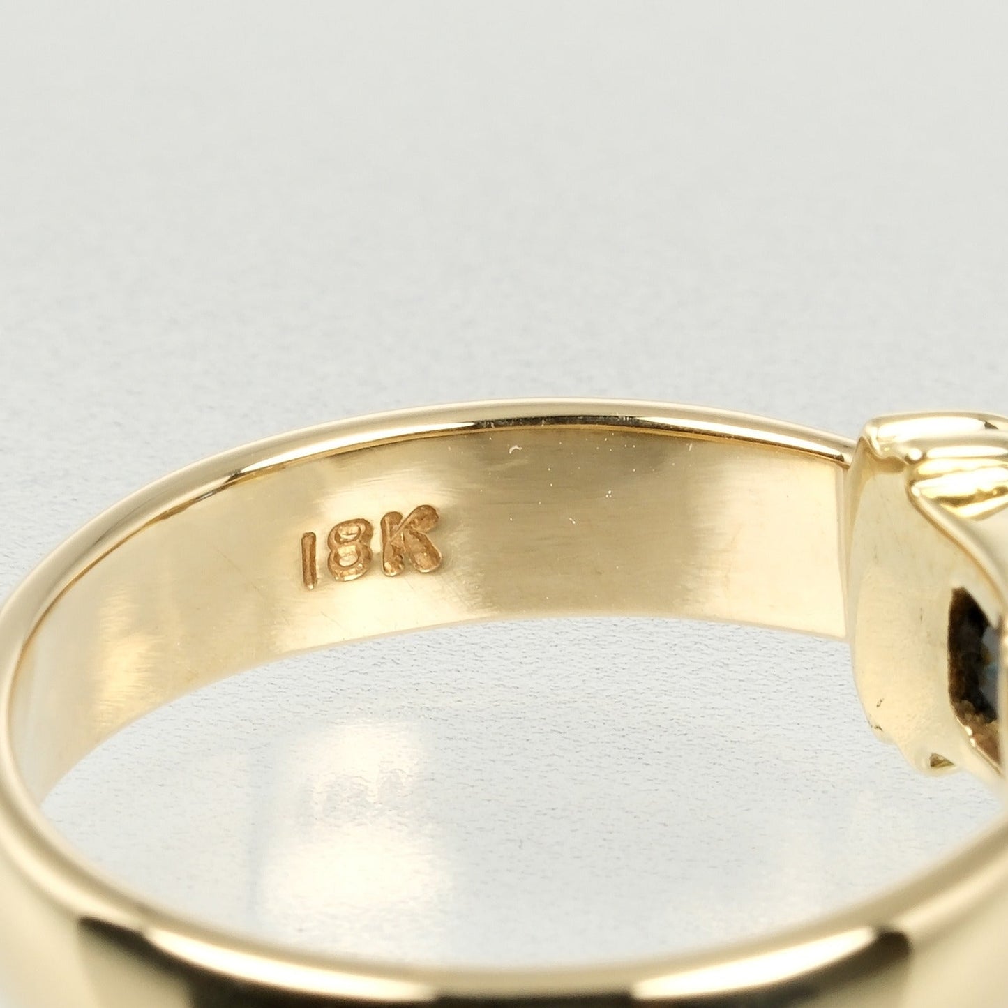 Tiffany&Co. Ring K18 Yellow Gold, Sapphire Gold Cushion