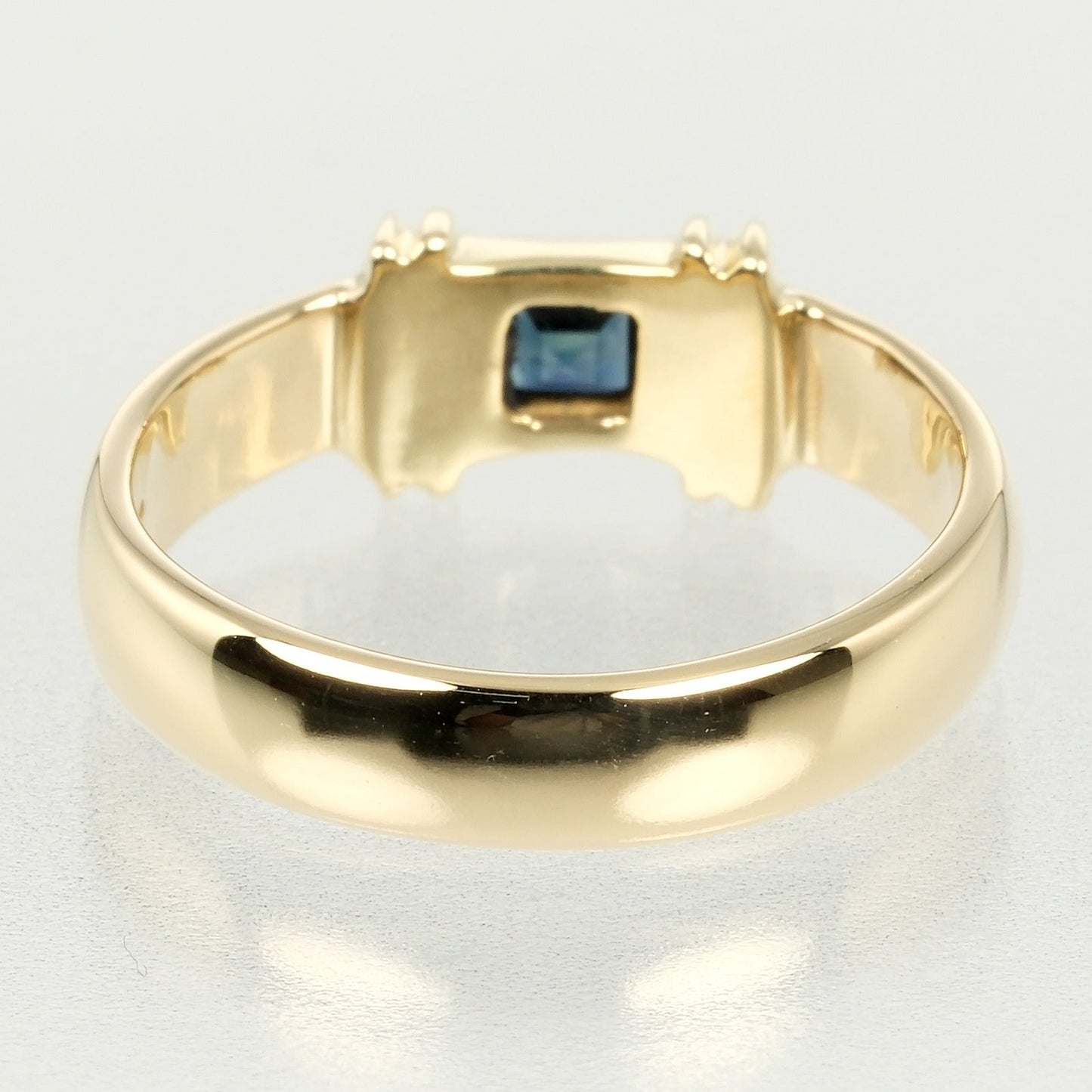 Tiffany&Co. Ring K18 Yellow Gold, Sapphire Gold Cushion
