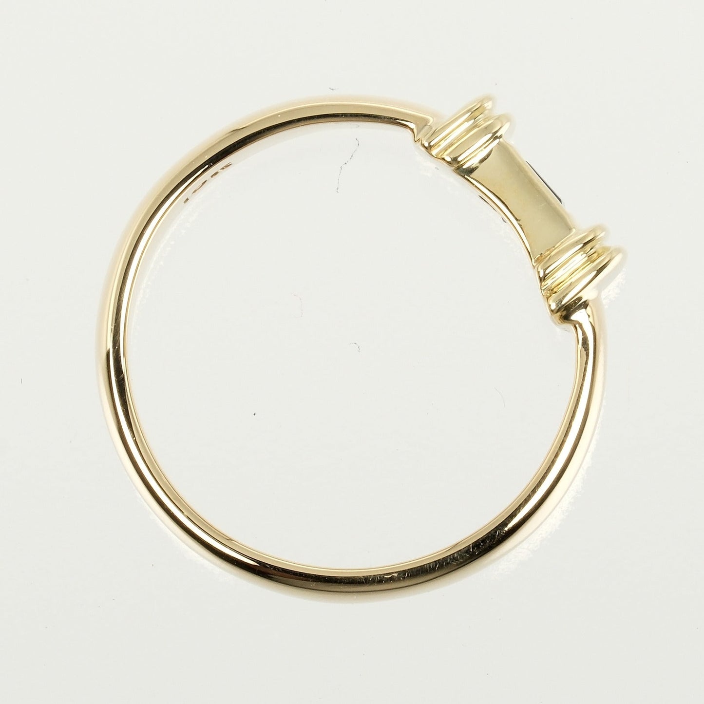 Tiffany&Co. Ring K18 Yellow Gold, Sapphire Gold Cushion