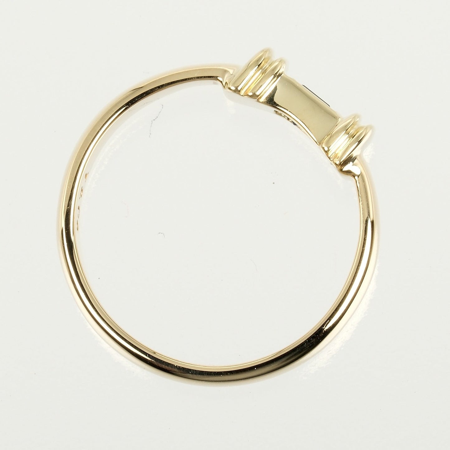 Tiffany&Co. Ring K18 Yellow Gold, Sapphire Gold Cushion