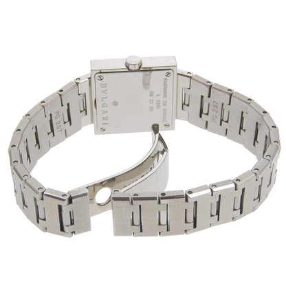 Bvlgari Watches Quartz Sq22Ss Stainless Steel Silver Quadlard Black Dial Women