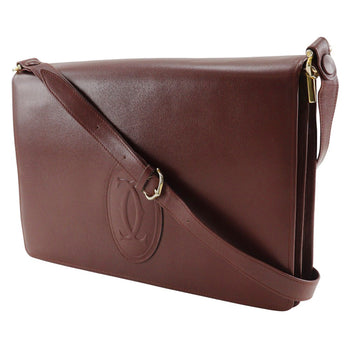 Cartier Shoulder Bag Calfskin Bordeaux Must Line Women