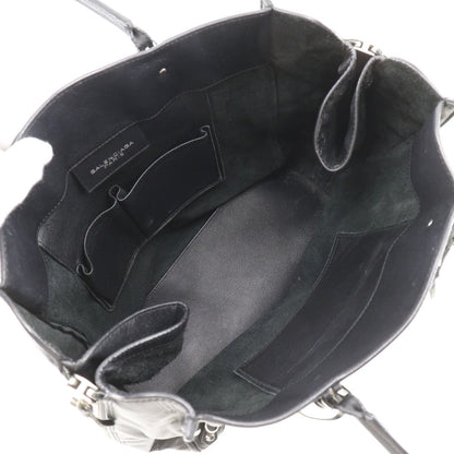 Balenciaga Tote Bag 255412 Calfskin Black Paper Bag Women