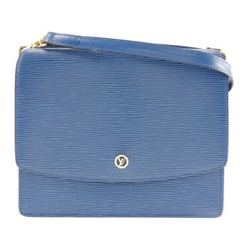 Louis Vuitton Shoulder Bag M52365 Epi Leather Blue W Hook Wallet Grenel Women