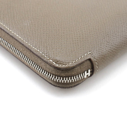 Hermes Long Wallet Purse Epsom Brown Azap Long Silk Inn Women