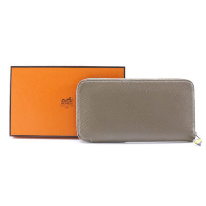 Hermes Long Wallet Purse Epsom Brown Azap Long Silk Inn Women