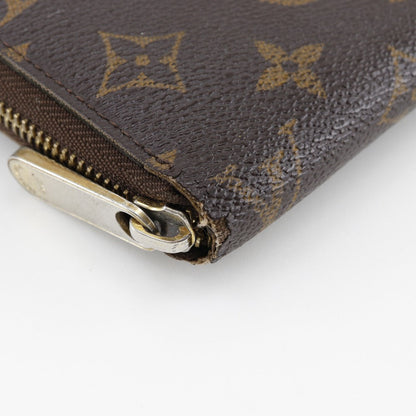 Louis Vuitton Long Wallet Purse M60017 Monogram Canvas Brown Zippy Wallet Women