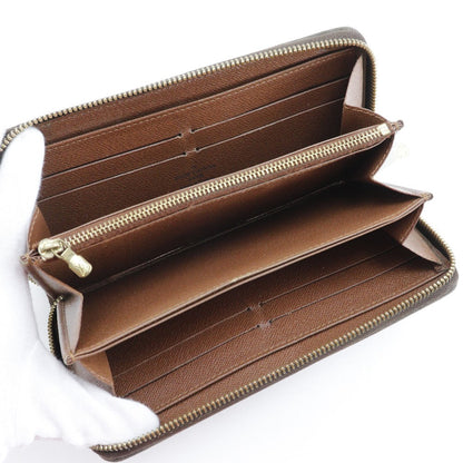 Louis Vuitton Long Wallet Purse M60017 Monogram Canvas Brown Zippy Wallet Women