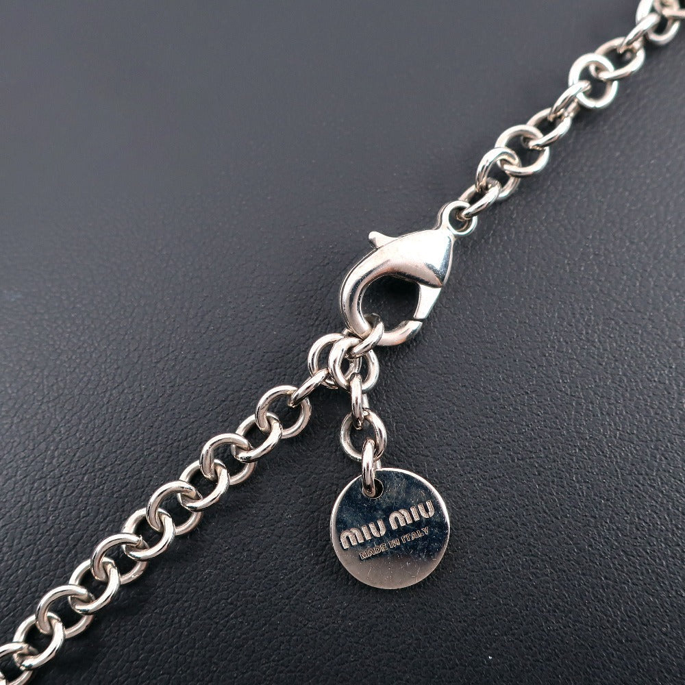 Miumiu Necklace 5Jc195 Metallic Silver Choker Chandelier Women